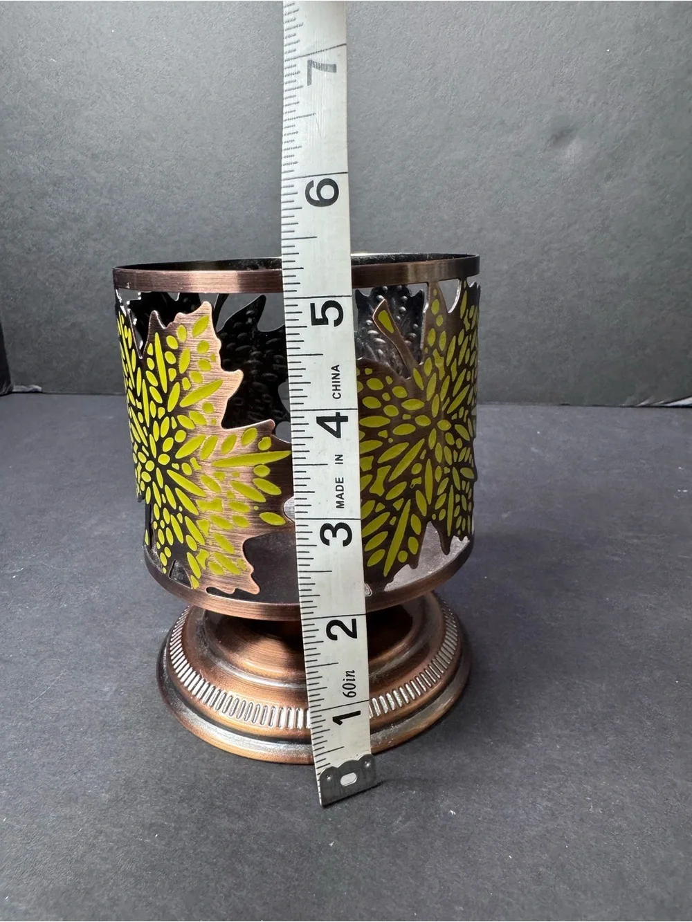 Bath & Body Works 3-Wick Candle Holders Set of 2 Silver Snowflake Bronze Leaf